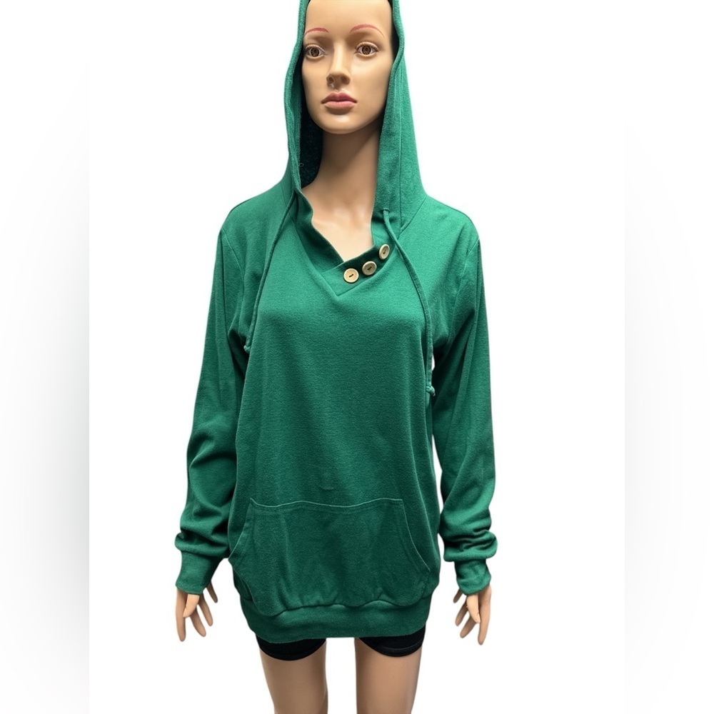 Voianlimo - EC voianlimo.com - Gorgeous Green Hooded Tunic